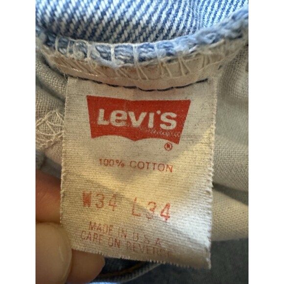 VTG Orange Tab Mens Levis Made In USA ( W34 / L34) Light Wash - Picture 9 of 10